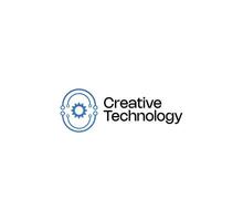 création de logo de technologie vecteur