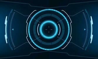 hud science-fiction interface écran vue bleu géométrique conception virtuel réalité futuriste La technologie Créatif afficher vecteur