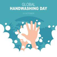 global lavage des mains journée Contexte. vecteur