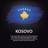 brosse drapeau du kosovo vecteur