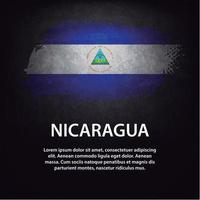 brosse drapeau nicaragua vecteur