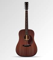 guitare acoustique acajou dreadnought isolé vecteur