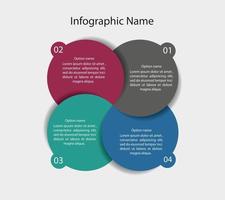 modèle d'infographie de cercle vecteur