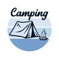 illustration vectorielle de camping nature sauvage vecteur