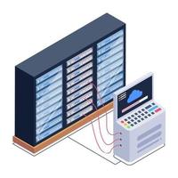 circuit et salle des serveurs vecteur