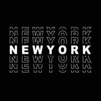 conception de typographie streetwear de vêtements urbains de la ville de new york vecteur