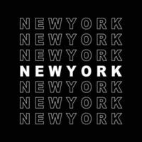 conception de typographie streetwear de vêtements urbains de la ville de new york vecteur