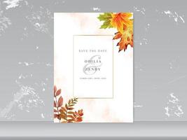 modèle de cartes de mariage beau design floral vecteur