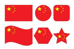 illustration simple du drapeau de la chine pour le jour de lindépendance ou les élections vecteur
