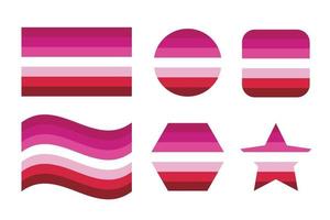 drapeau de la fierté lesbienne identité sexuelle drapeau de la fierté vecteur