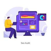 analyseur d'audit seo vecteur