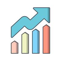 Icône de vecteur de croissance