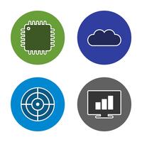 Ensemble d&#39;icônes d&#39;optimisation de moteur de recherche vecteur référencement