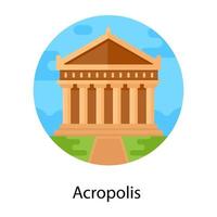 acropole temple du parthénon vecteur