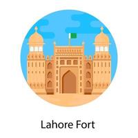 fort moghol de lahore vecteur