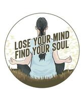 perdre votre esprit trouver votre âme vecteur