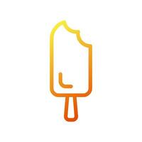 la glace crème icône pente Jaune Orange été plage symbole illustration vecteur