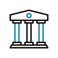 bancaire icône bicolore bleu noir affaires symbole illustration. vecteur