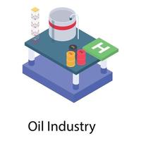 usine de l'industrie pétrolière vecteur