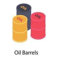 concepts de barils de pétrole tendance vecteur