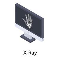 moniteur à rayons X vecteur
