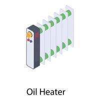 appareil de chauffage à l'huile vecteur
