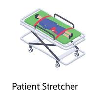 concepts de civière pour patients vecteur