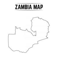 contour simple carte de la zambie vecteur