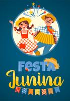 Fête latino-américaine, la fête du mois de juin au Brésil. Illustration vectorielle vecteur