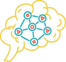 analyse de fonction et logique du vecteur d'icône de cerveau