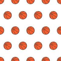 basketball sans couture modèle sur une blanc Contexte. basketball thème vecteur illustration