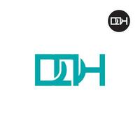 lettre ddh monogramme logo conception vecteur