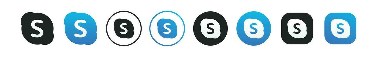 skype social médias icône. skype icône. skype social médias logo. vecteur