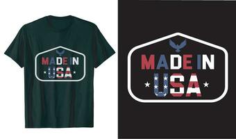 fabriqué dans Etats-Unis T-shirt conception vecteur