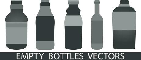 vide verre bouteilles vecteur. bouteille vecteur. vecteur