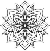 coloriage de mandala vecteur