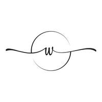 lettre w Signature logo modèle vecteur