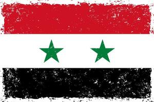 Syrie drapeau grunge affligé style vecteur