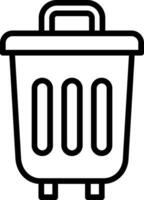conception d'icône de vecteur de poubelle