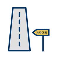 Route du succès Vector Icon