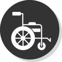 conception d'icône de vecteur de fauteuil roulant