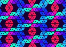 motif vectoriel, polygones aux couleurs de l'arc-en-ciel, motif lumineux pour papier peint, emballage, bannière, flyer en bleu, vert violet, couleurs rouges vecteur