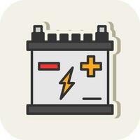 conception d'icône de vecteur de batterie de voiture