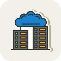 conception d'icône de vecteur de centre de données