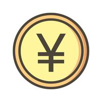 icône de vecteur de yen