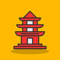 pagode vecteur icône conception