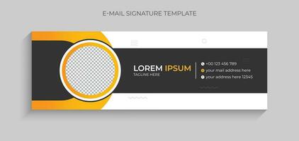 polyvalent Créatif et minimal email Signature ou email bas de page conception modèle pour entreprise. affaires email Signature conception modèle. vecteur