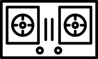 conception d'icône de vecteur de plaque de cuisson