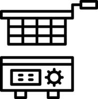 Profond friteuse vecteur icône conception