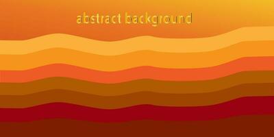 abstrait vecteur Contexte l'automne salutation carte Contexte modèle bannière dans minimalisme style brillant Orange rouge vague lignes vecteur eps10
